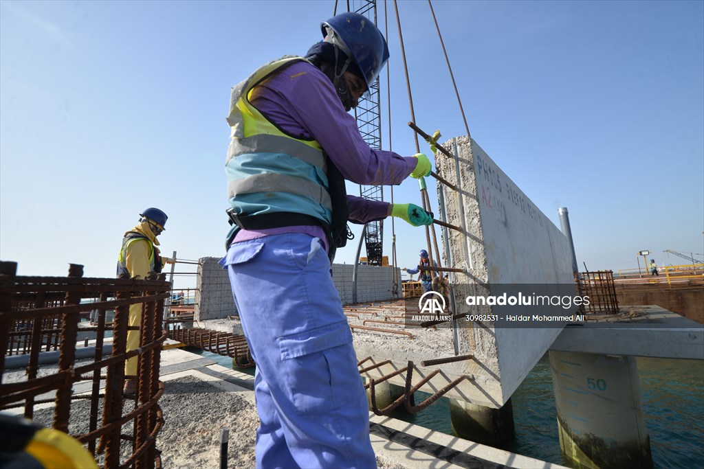 Orta Doğu'nun en büyük limanlarından Irak'taki Büyük Faw'ın inşaat çalışmaları devam ediyor