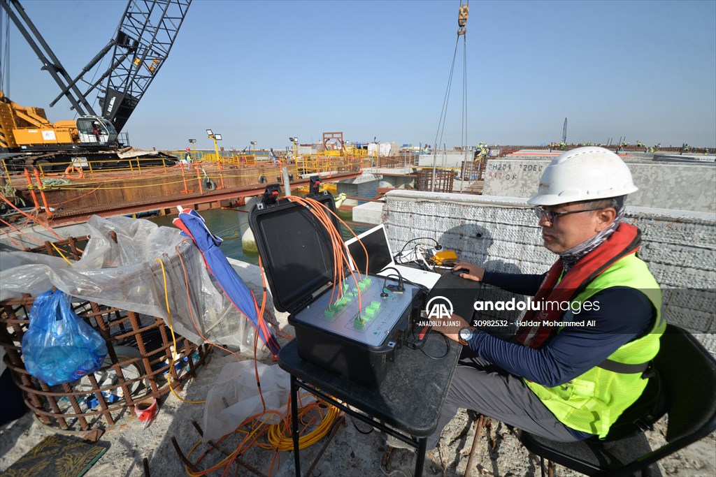 Orta Doğu'nun en büyük limanlarından Irak'taki Büyük Faw'ın inşaat çalışmaları devam ediyor
