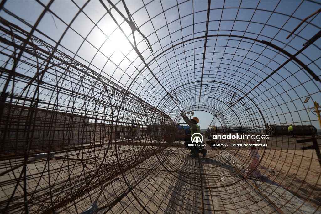 Orta Doğu'nun en büyük limanlarından Irak'taki Büyük Faw'ın inşaat çalışmaları devam ediyor