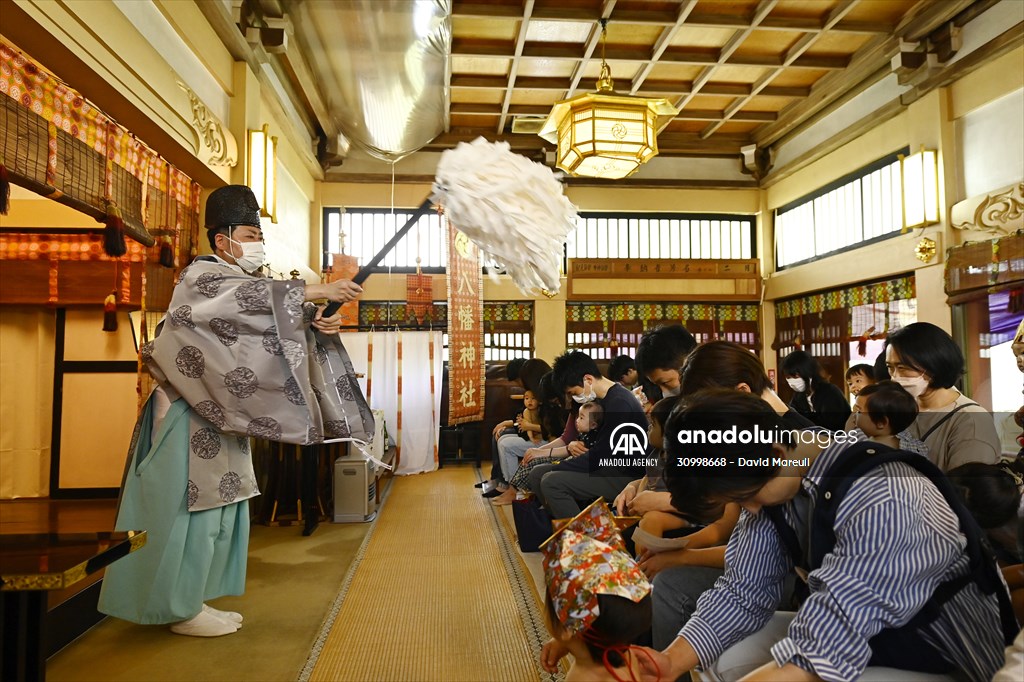 Festival of crying baby sumo in Tokyo