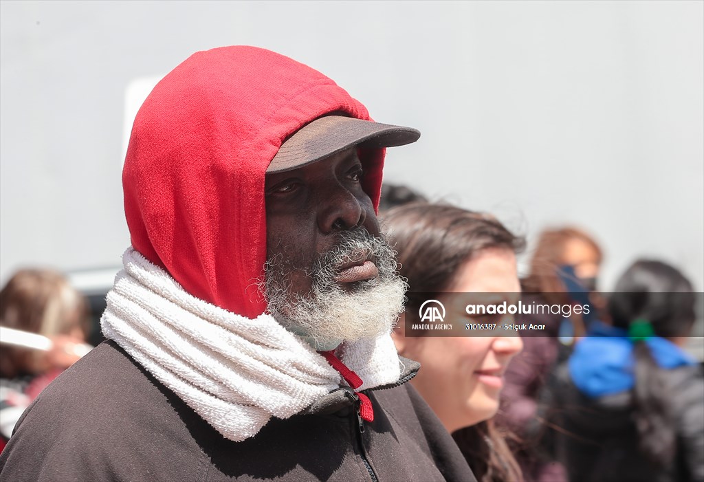Workers march on May Day in New York City