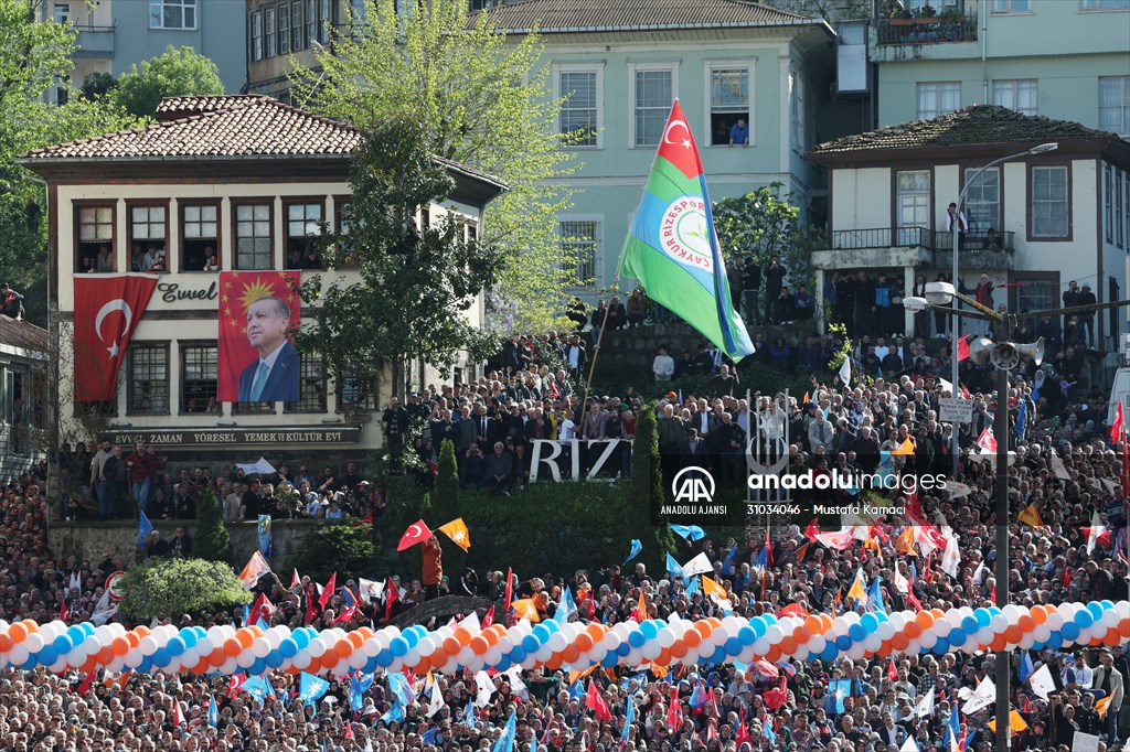 Cumhurbaşkanı ve AK Parti Genel Başkanı Erdoğan, Rize