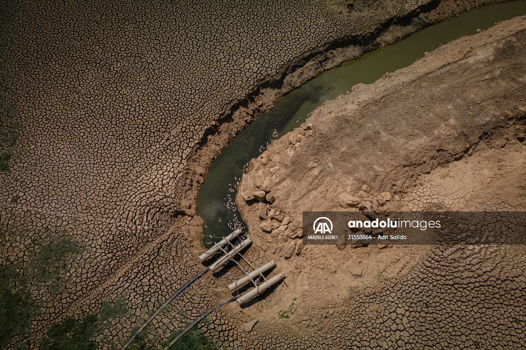 Water drought dried up reservoirs in Spain's Cordoba region