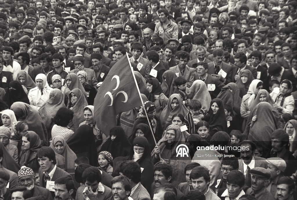 MHP Genel Başkanı Türkeş'in Erzurum mitingi