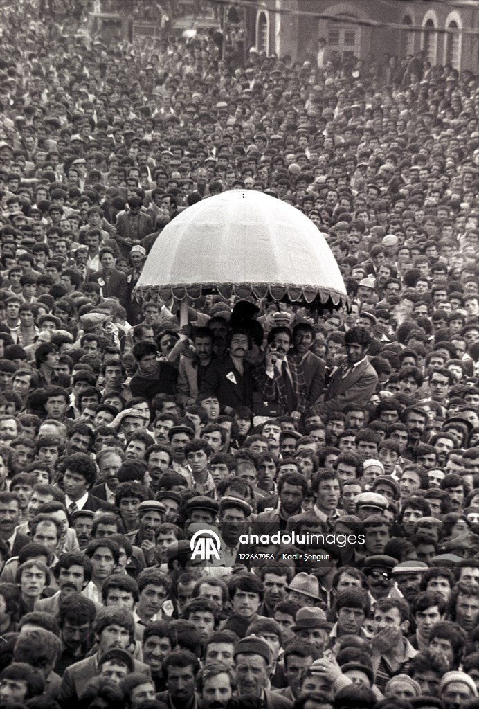 MHP Genel Başkanı Türkeş'in Erzurum mitingi