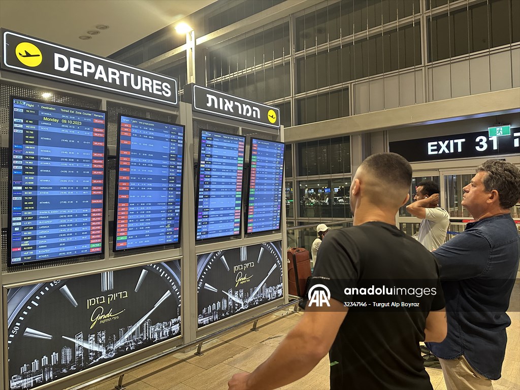 Ben Gurion Airport remains empty due to attacks by Palestinian factions in Israel