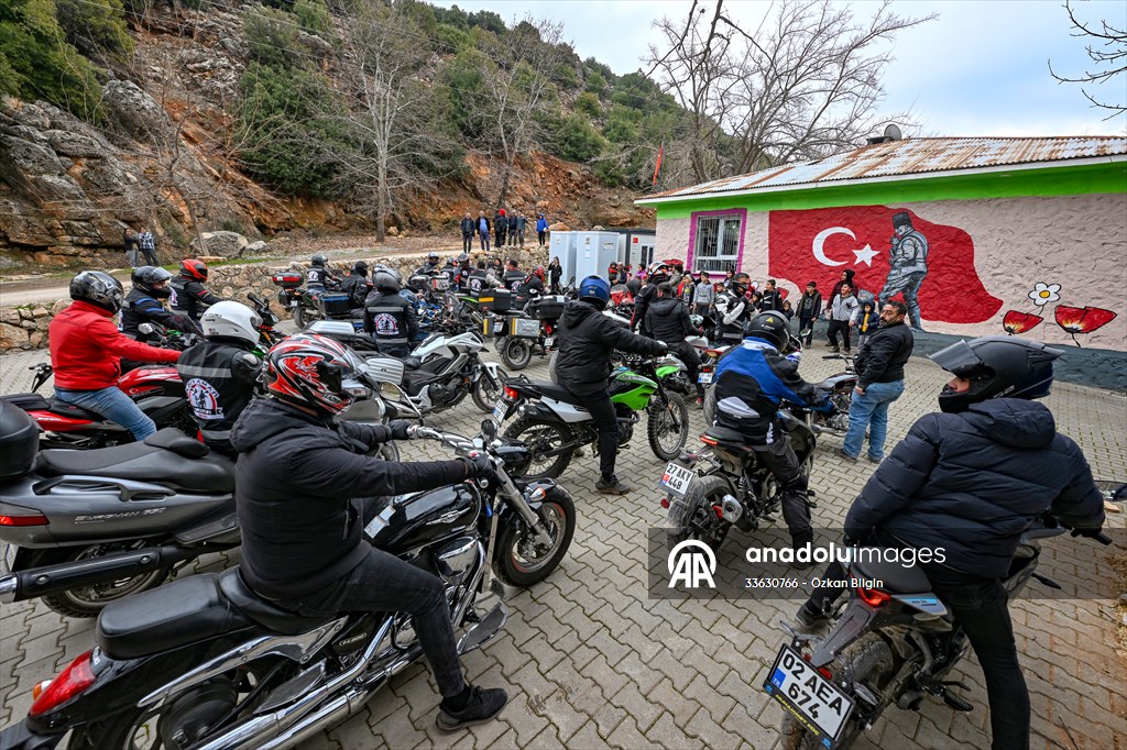 Adiyaman Motorcycle Club visits children of earthquake-stricken village