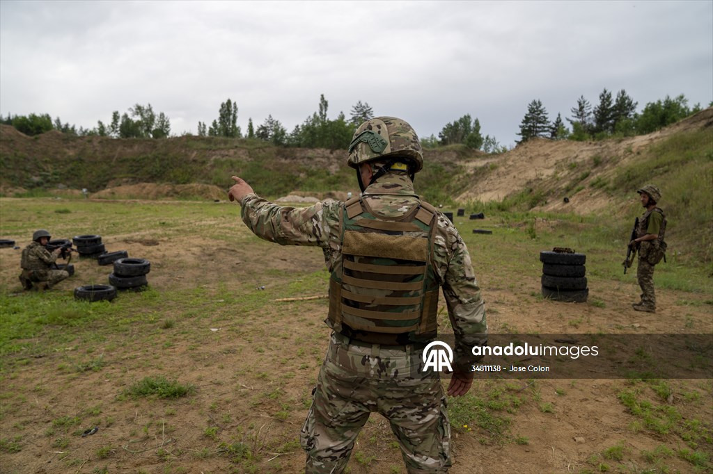 Military training of Ukrainian Army's 43rd Infantry Brigade in Kharkiv