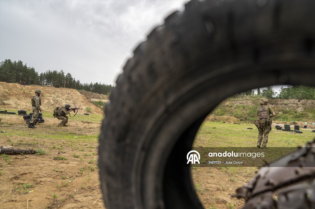 Military training of Ukrainian Army's 43rd Infantry Brigade in Kharkiv