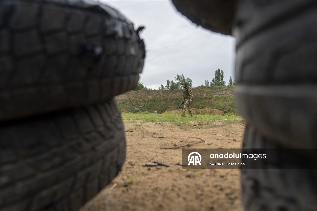 Military training of Ukrainian Army's 43rd Infantry Brigade in Kharkiv