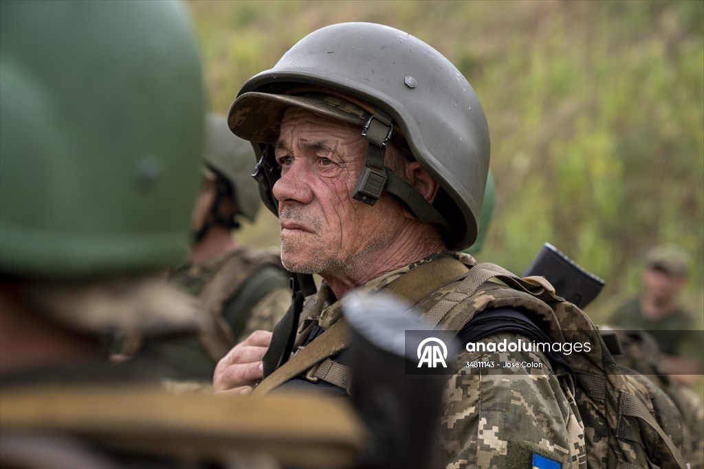 Military training of Ukrainian Army's 43rd Infantry Brigade in Kharkiv