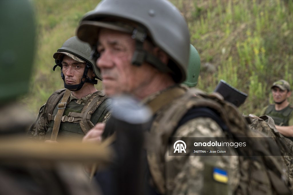 Military training of Ukrainian Army's 43rd Infantry Brigade in Kharkiv