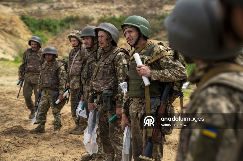 Military training of Ukrainian Army's 43rd Infantry Brigade in Kharkiv