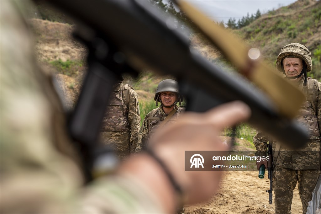 Military training of Ukrainian Army's 43rd Infantry Brigade in Kharkiv