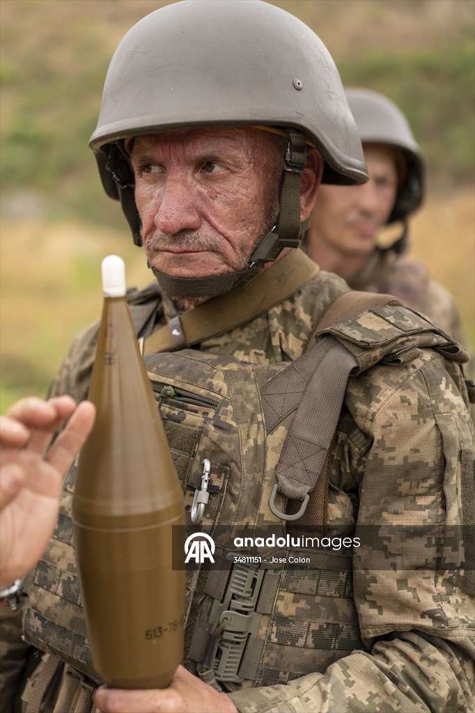 Military training of Ukrainian Army's 43rd Infantry Brigade in Kharkiv