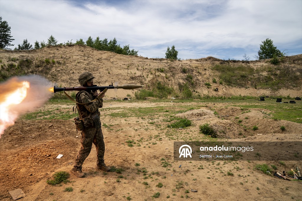 Military training of Ukrainian Army's 43rd Infantry Brigade in Kharkiv