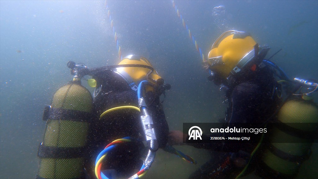 Derin sulardaki işlerin kahramanları İzmit Körfezi'nde mesleğe hazırlanıyor