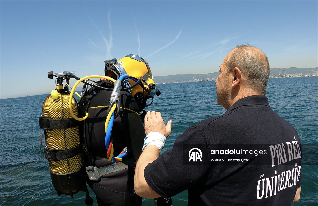Derin sulardaki işlerin kahramanları İzmit Körfezi'nde mesleğe hazırlanıyor