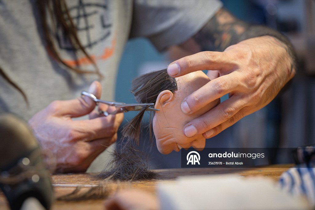 Turkish puppet maker Cagdas Cakmak designs puppet of Elon Musk in Turkish capital