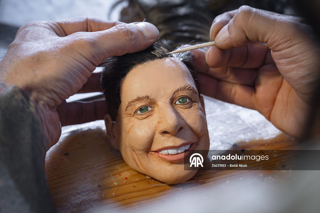 Turkish puppet maker Cagdas Cakmak designs puppet of Elon Musk in Turkish capital