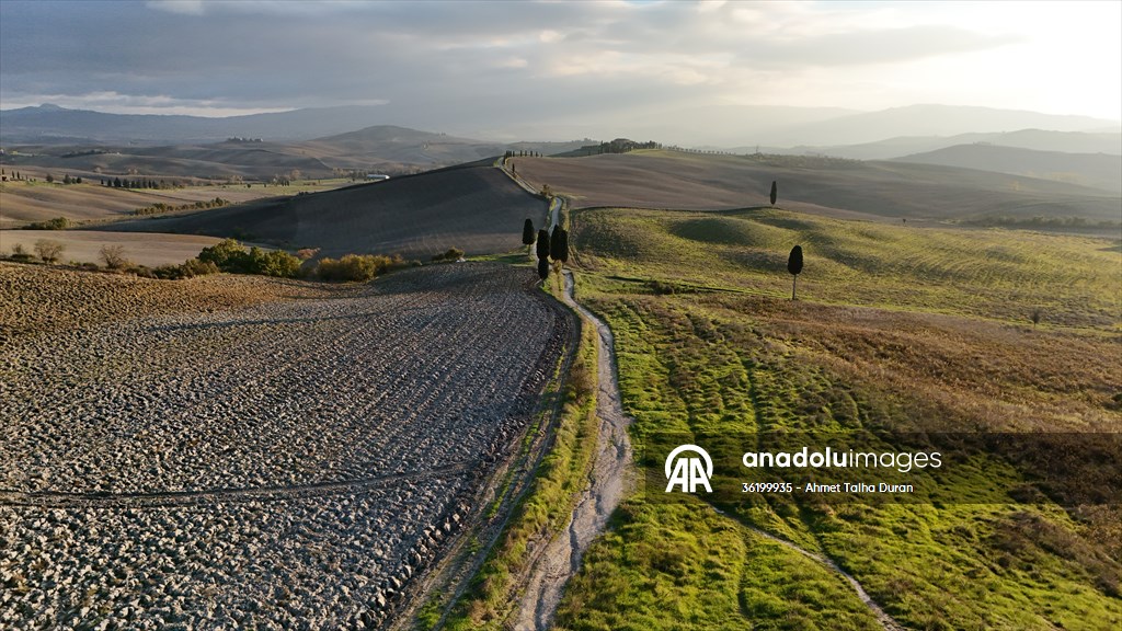 İtalya'da adını 'Gladyatör' filminden alan 'Gladyatör Yolu' dron ile görüntülendi