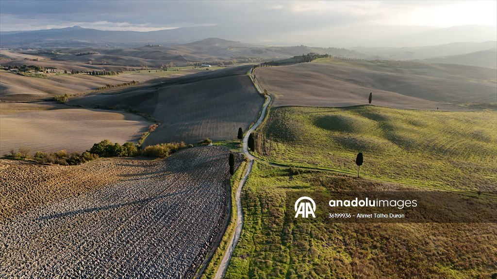 İtalya'da adını 'Gladyatör' filminden alan 'Gladyatör Yolu' dron ile görüntülendi