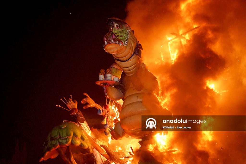 Las Fallas Festival in Valencia ends with traditional statue burning