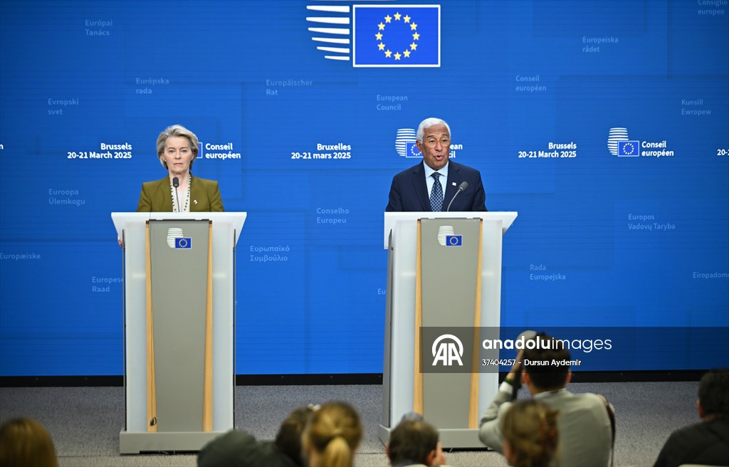 AB Konseyi Başkanı Costa - AB komisyonu Başkanı von der Leyen'den ortak basın toplantısı