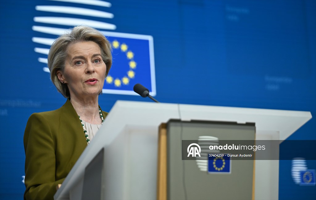 AB Konseyi Başkanı Costa - AB komisyonu Başkanı von der Leyen'den ortak basın toplantısı