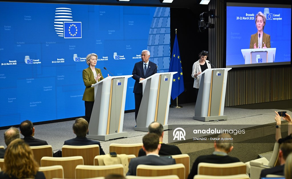 AB Konseyi Başkanı Costa - AB komisyonu Başkanı von der Leyen'den ortak basın toplantısı