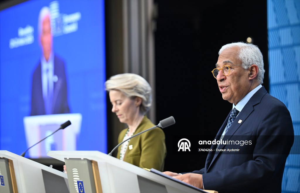 AB Konseyi Başkanı Costa - AB komisyonu Başkanı von der Leyen'den ortak basın toplantısı