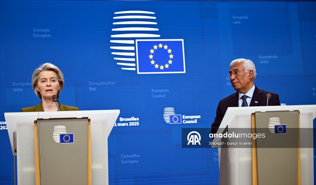 AB Konseyi Başkanı Costa - AB komisyonu Başkanı von der Leyen'den ortak basın toplantısı