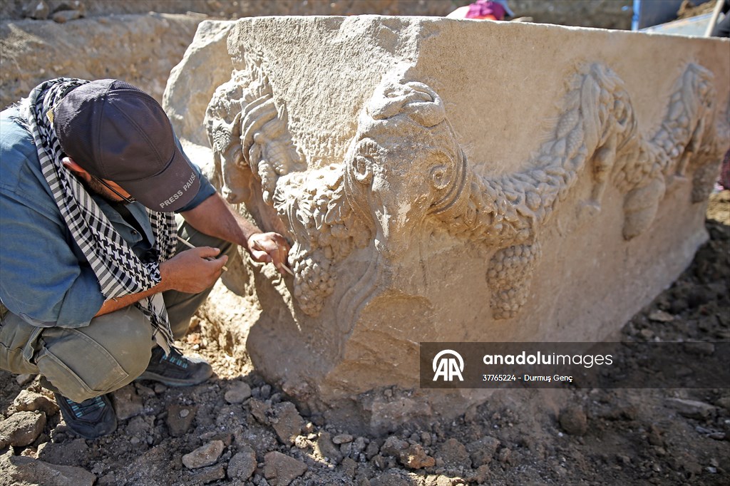 A 2,000-year-old sarcophagus was found in Stratonikeia Ancient City in Turkiye's Mugla