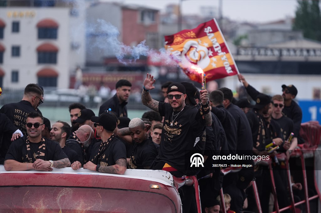 Galatasaray celebrates Turkish Super Lig title in Istanbul