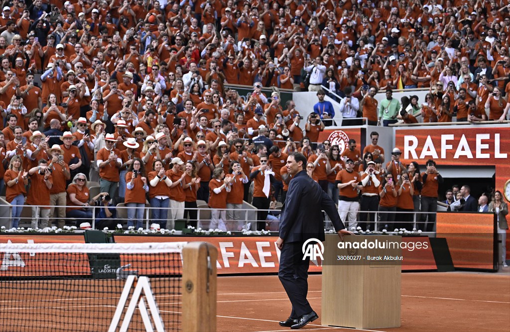 Rafael Nadal honored with tribute ceremony on Day 1 of French Open in Paris