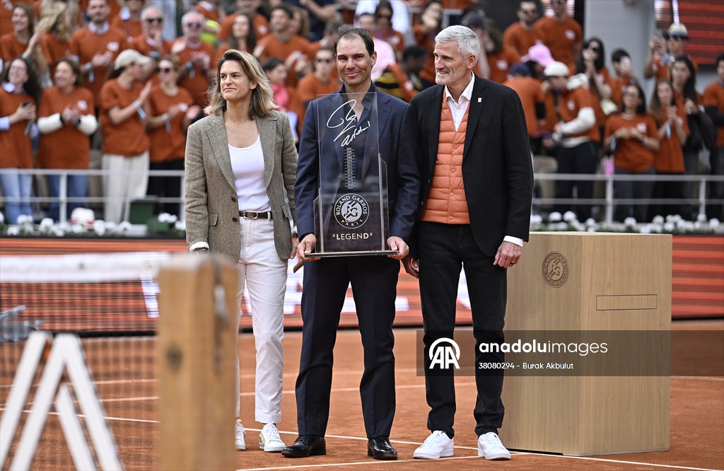 Rafael Nadal honored with tribute ceremony on Day 1 of French Open in Paris