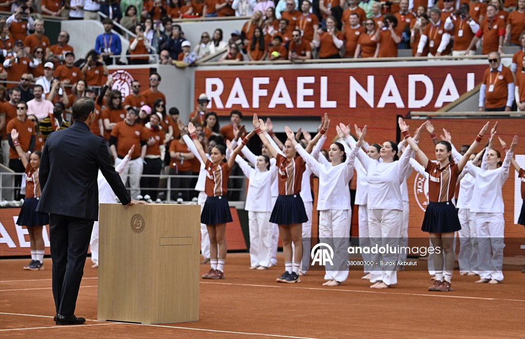 Rafael Nadal honored with tribute ceremony on Day 1 of French Open in Paris