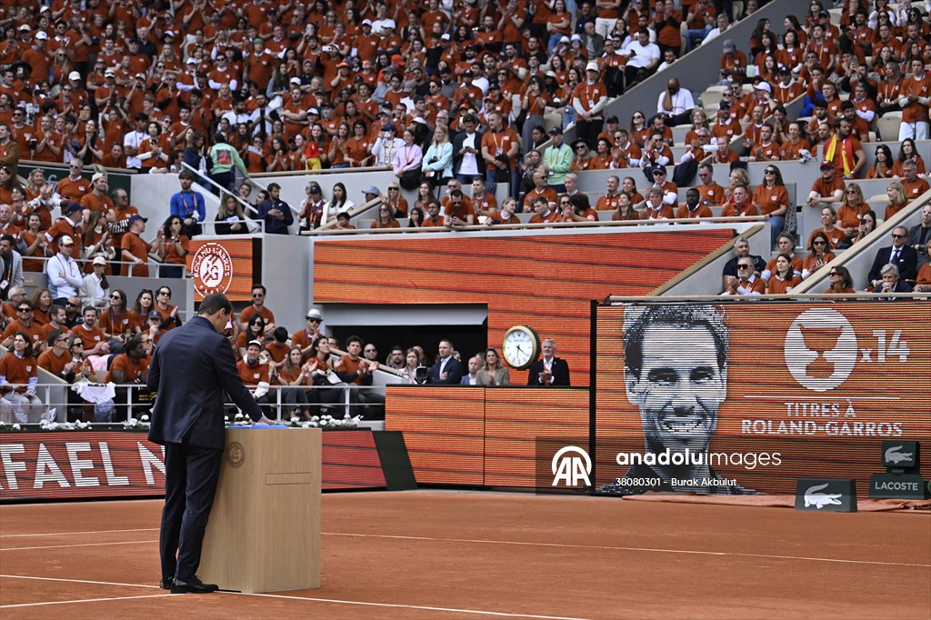 Rafael Nadal honored with tribute ceremony on Day 1 of French Open in Paris