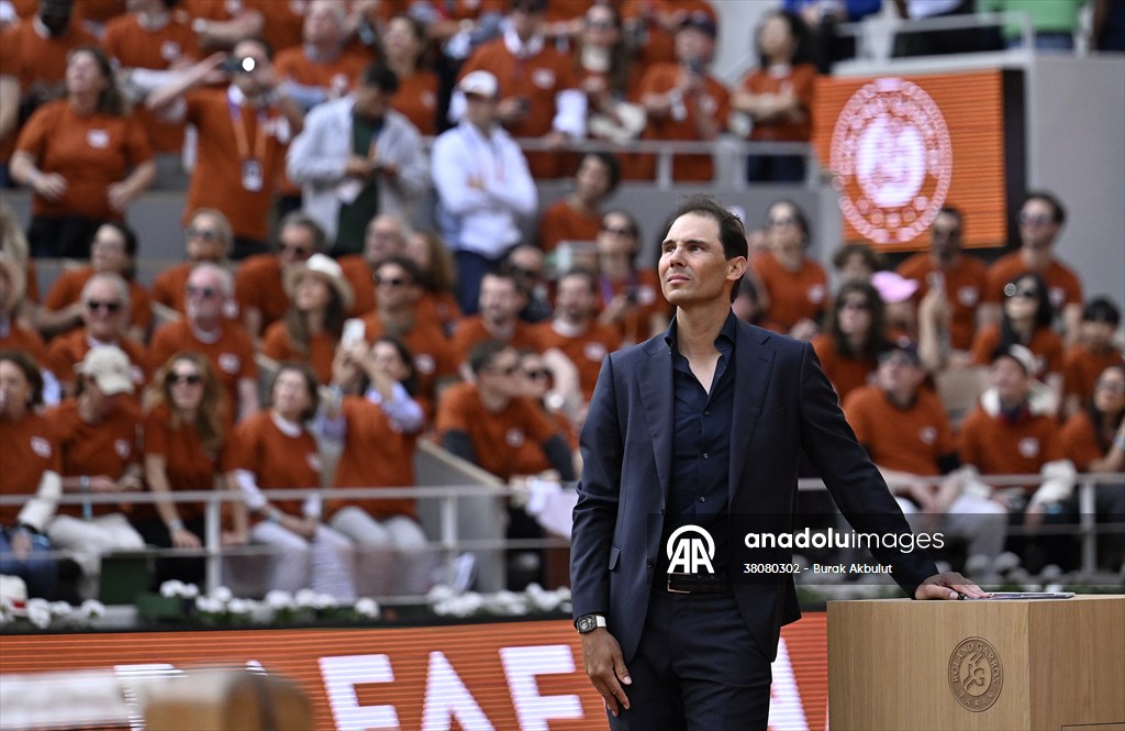 Rafael Nadal honored with tribute ceremony on Day 1 of French Open in Paris