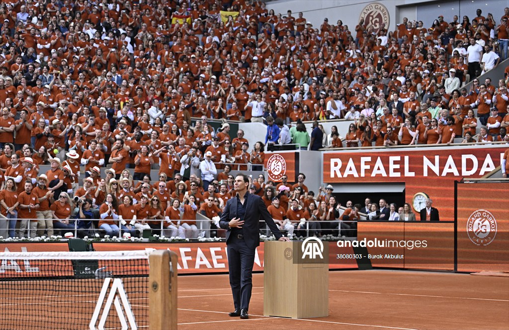 Rafael Nadal honored with tribute ceremony on Day 1 of French Open in Paris