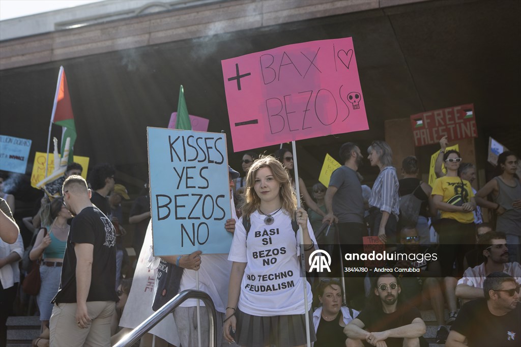 Venice activists call for ‘No Bezos, No War’ march to protest billionaire’s wedding