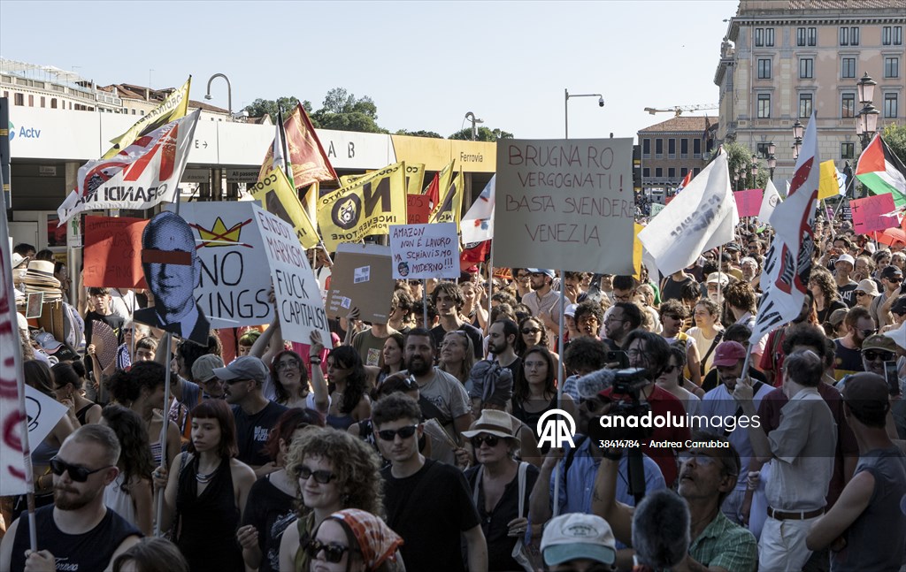 Venice activists call for ‘No Bezos, No War’ march to protest billionaire’s wedding