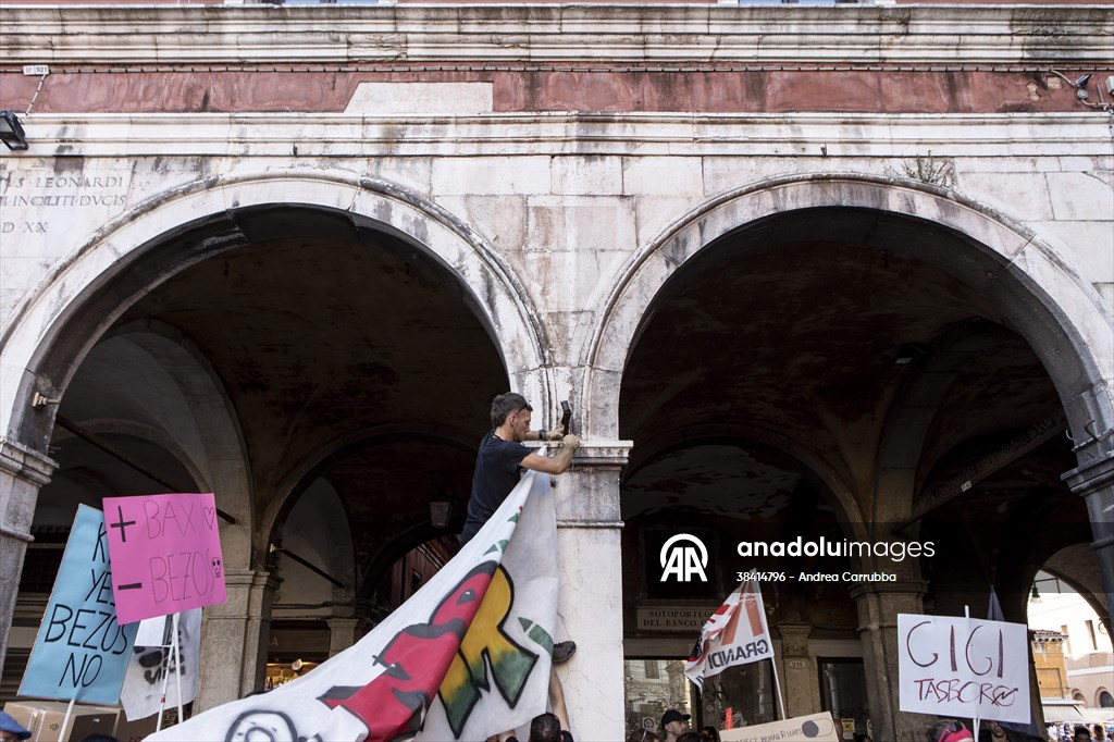 Venice activists call for ‘No Bezos, No War’ march to protest billionaire’s wedding