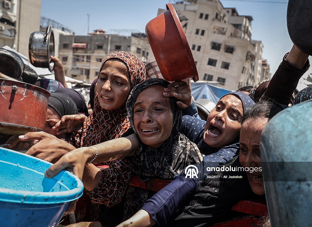 Food distributed to Palestinians battling hunger in Gaza