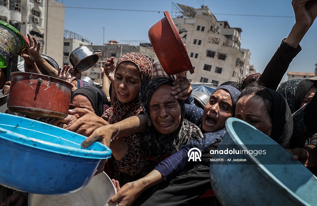 Food distributed to Palestinians battling hunger in Gaza