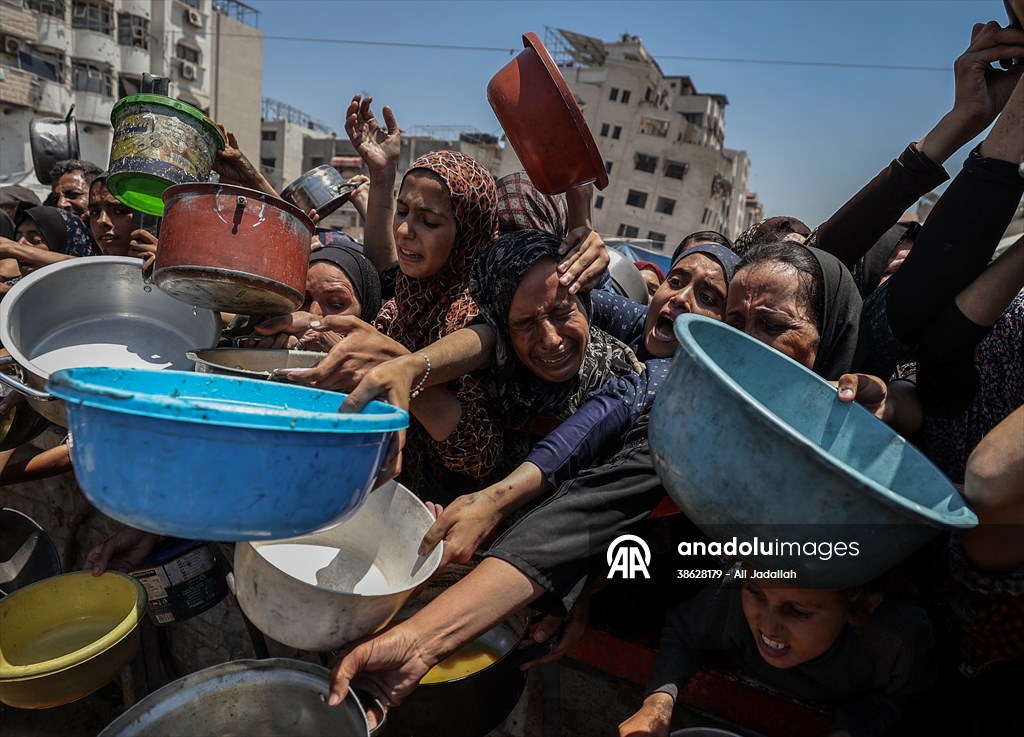 Food distributed to Palestinians battling hunger in Gaza