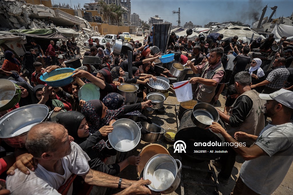 Food distributed to Palestinians battling hunger in Gaza