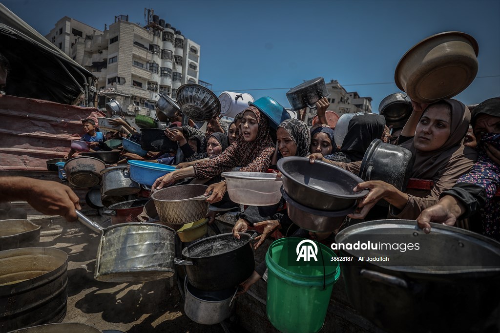 Food distributed to Palestinians battling hunger in Gaza