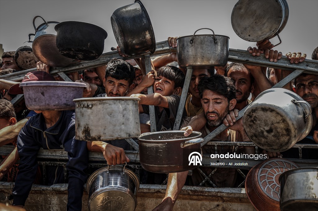 Food distributed to Palestinians battling hunger in Gaza