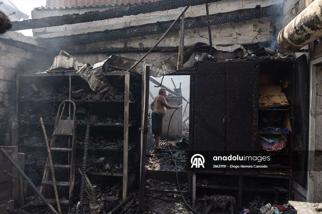 Aftermath of Russian drone strike on Kostiantynivka